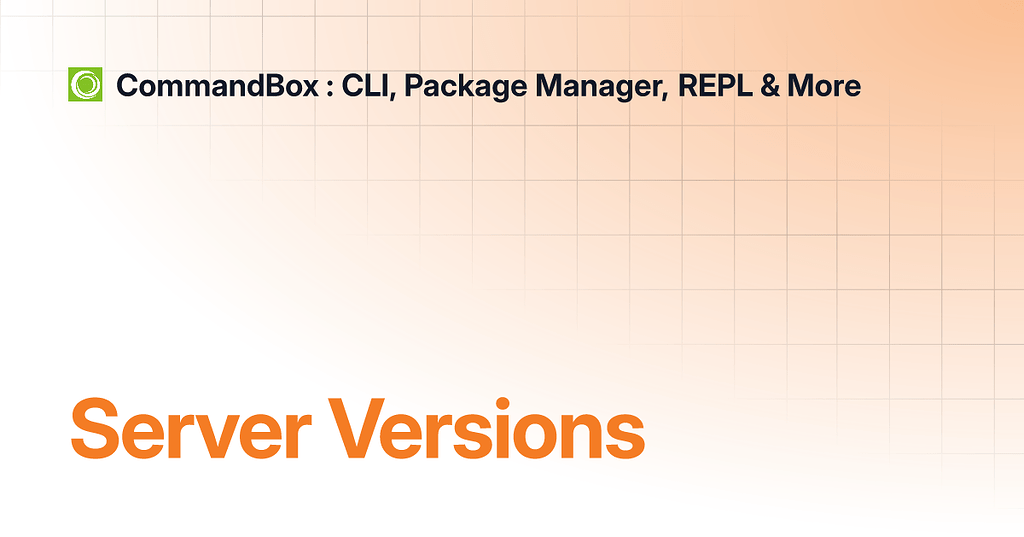 What engine versions do *I* have available - CommandBox CLI - Ortus ...